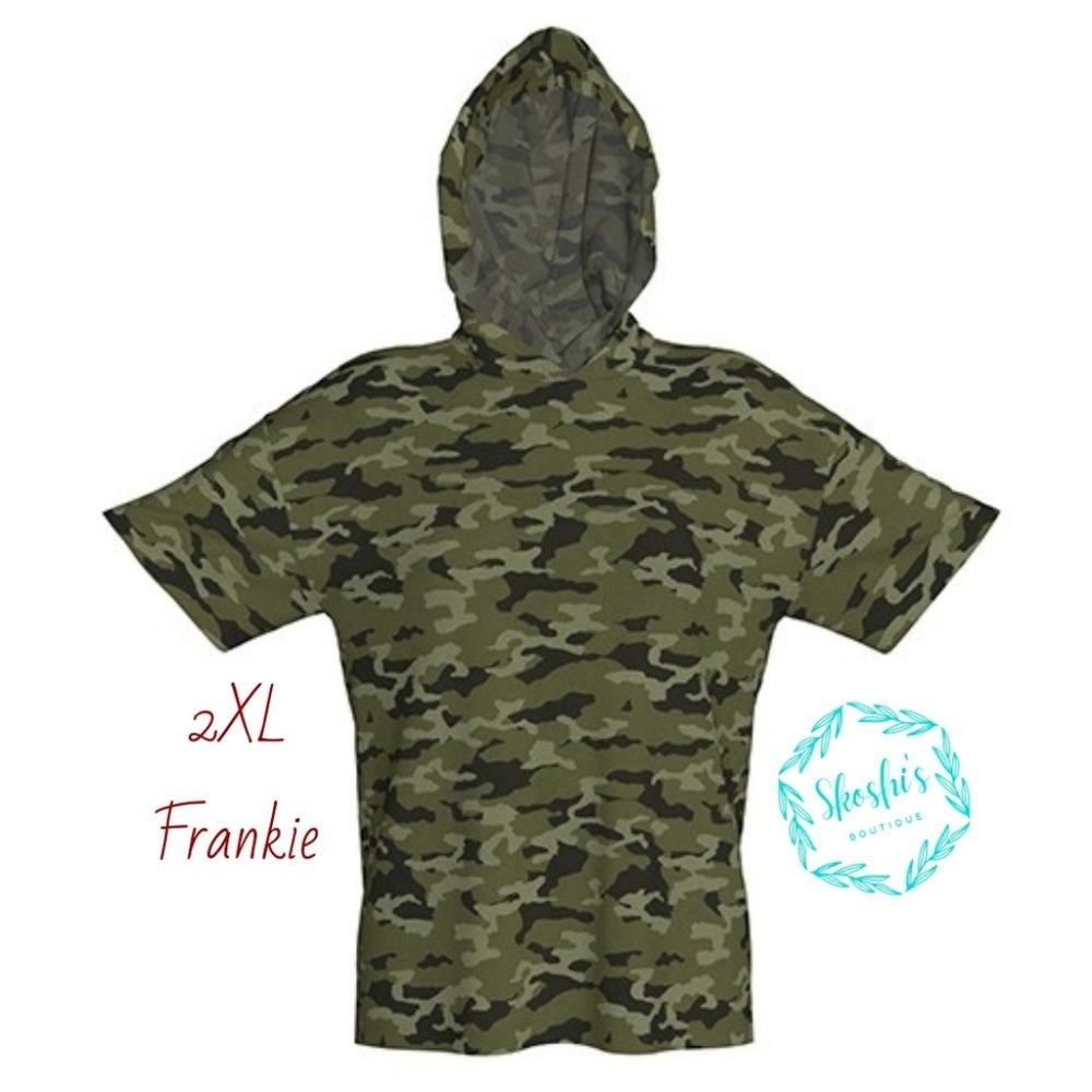 LuLaRoe Frankie Camo Hoodie T-Shirt
